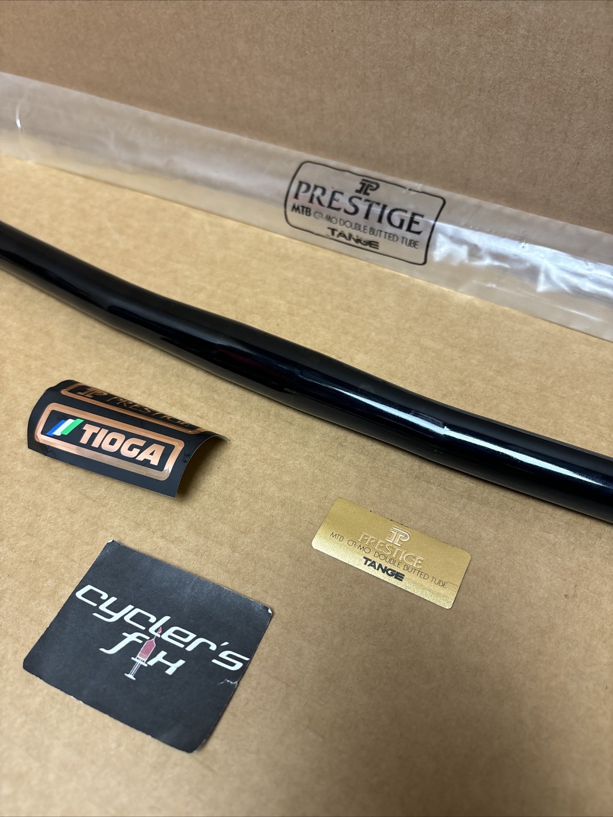 NOS Tange Prestige Tioga Japan 25.4mm CrMo Double Butted Mtb Flat Bar Handlebar