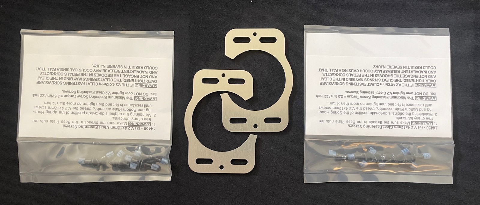 Speedplay Bottom Plates (1 SET)/Screws (2 SETS) for X Cleat Sets for X1, X2 & X5