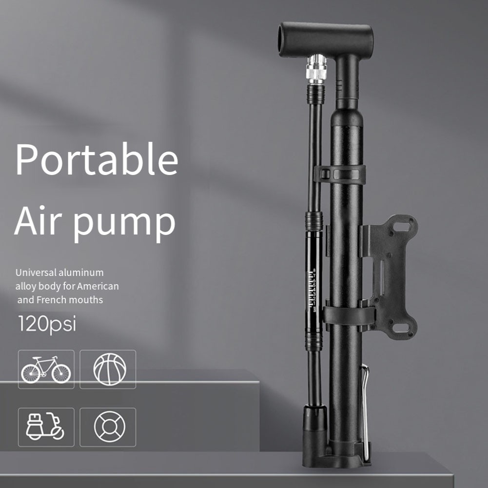 Portable Bike Pump with 120PSI Capability for Road and Mountain Biking