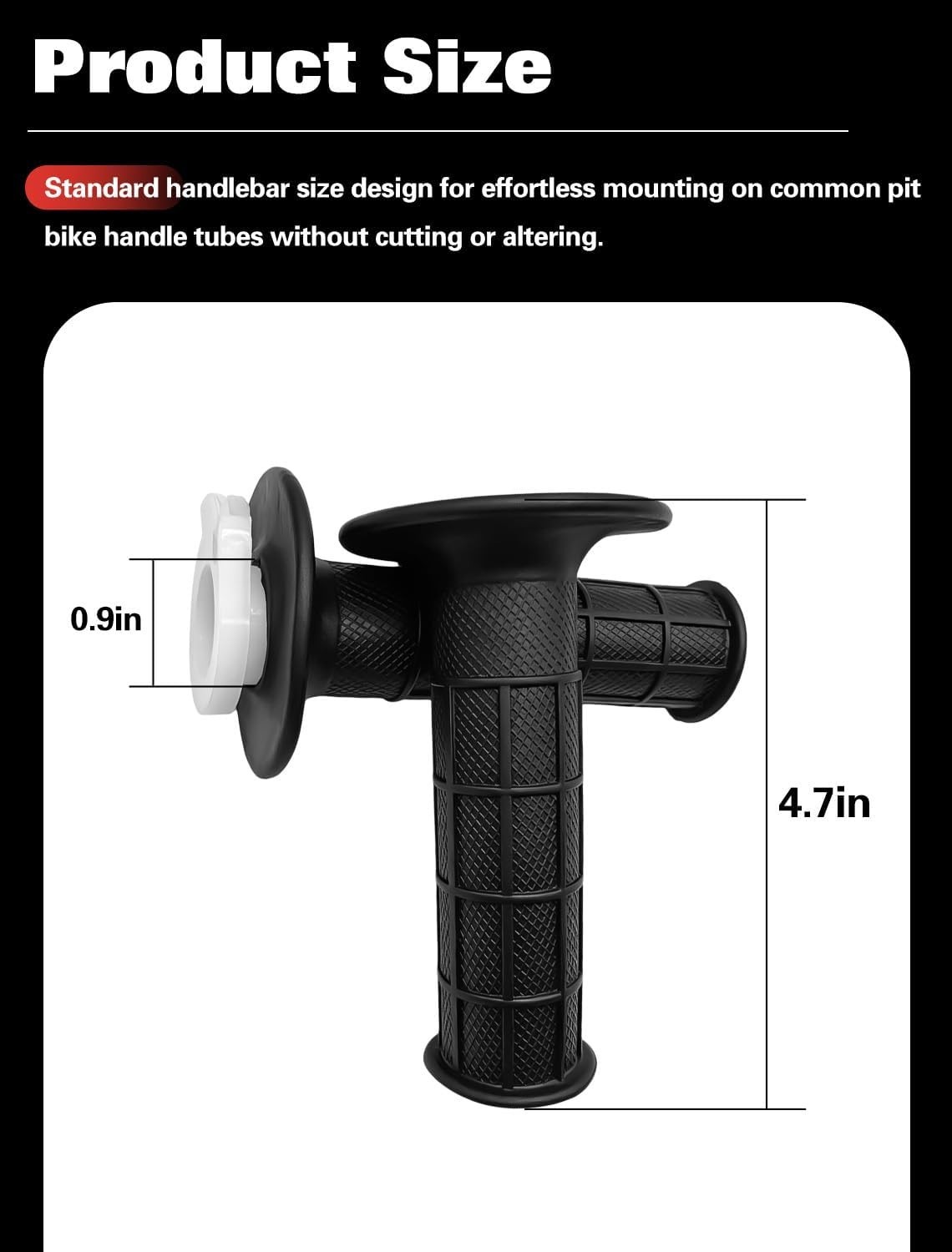 Handlebar Throttle Grips Set Aluminum Cable Clamp for 50cc-125cc Dirt Bikes ATV