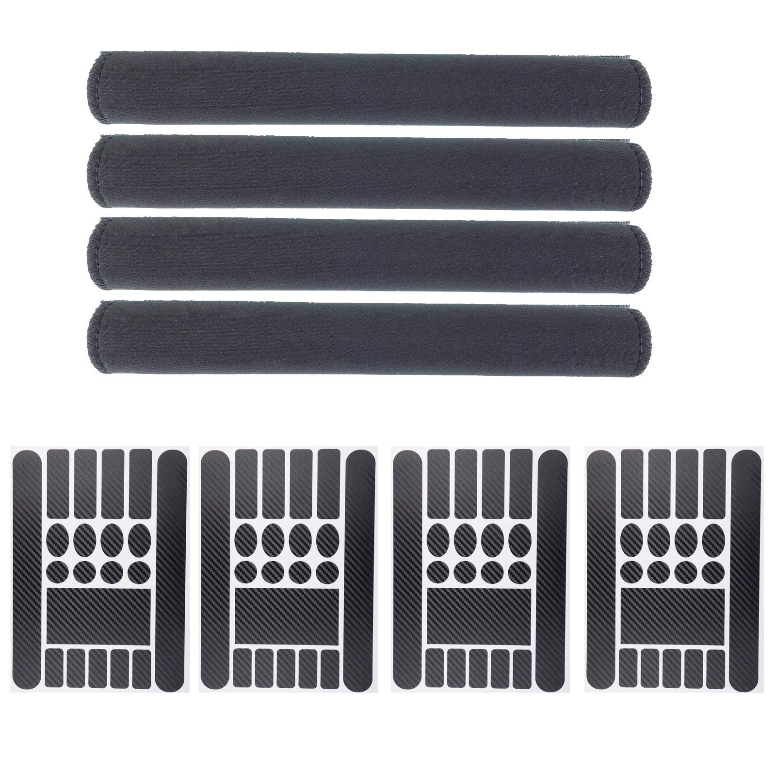4 Pack Bike Frame Chain Protective Guard Pad and 4 Pieces Bicycle Chainstay P…