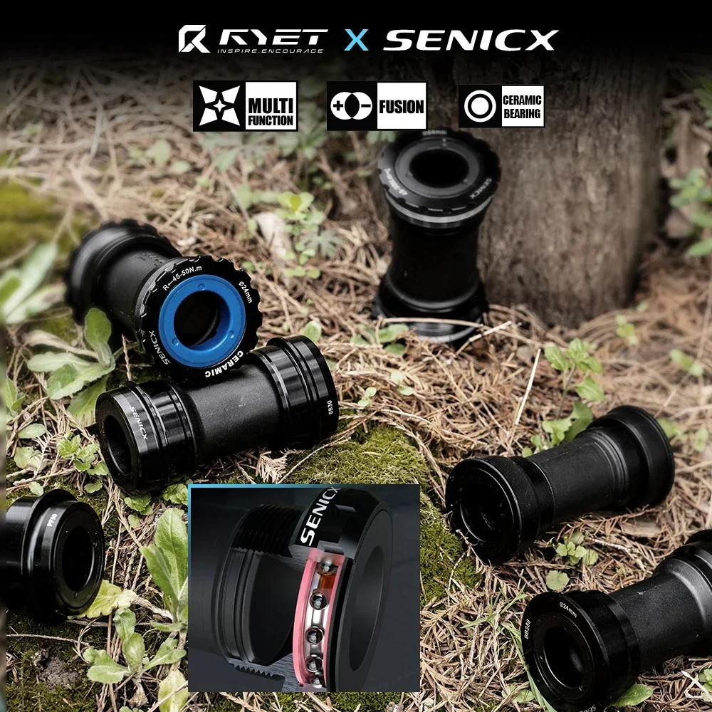 RYET Senicx Ceramic Bottom Bracket BSA68/BB86/BB92/T47/PF30 24/29mm Road MTB