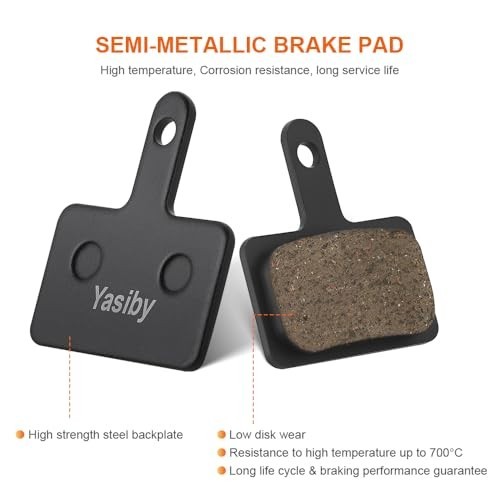 Bike Brake Pads, 4 Pairs Disc Brake Pads High-Performance with Installation Tool