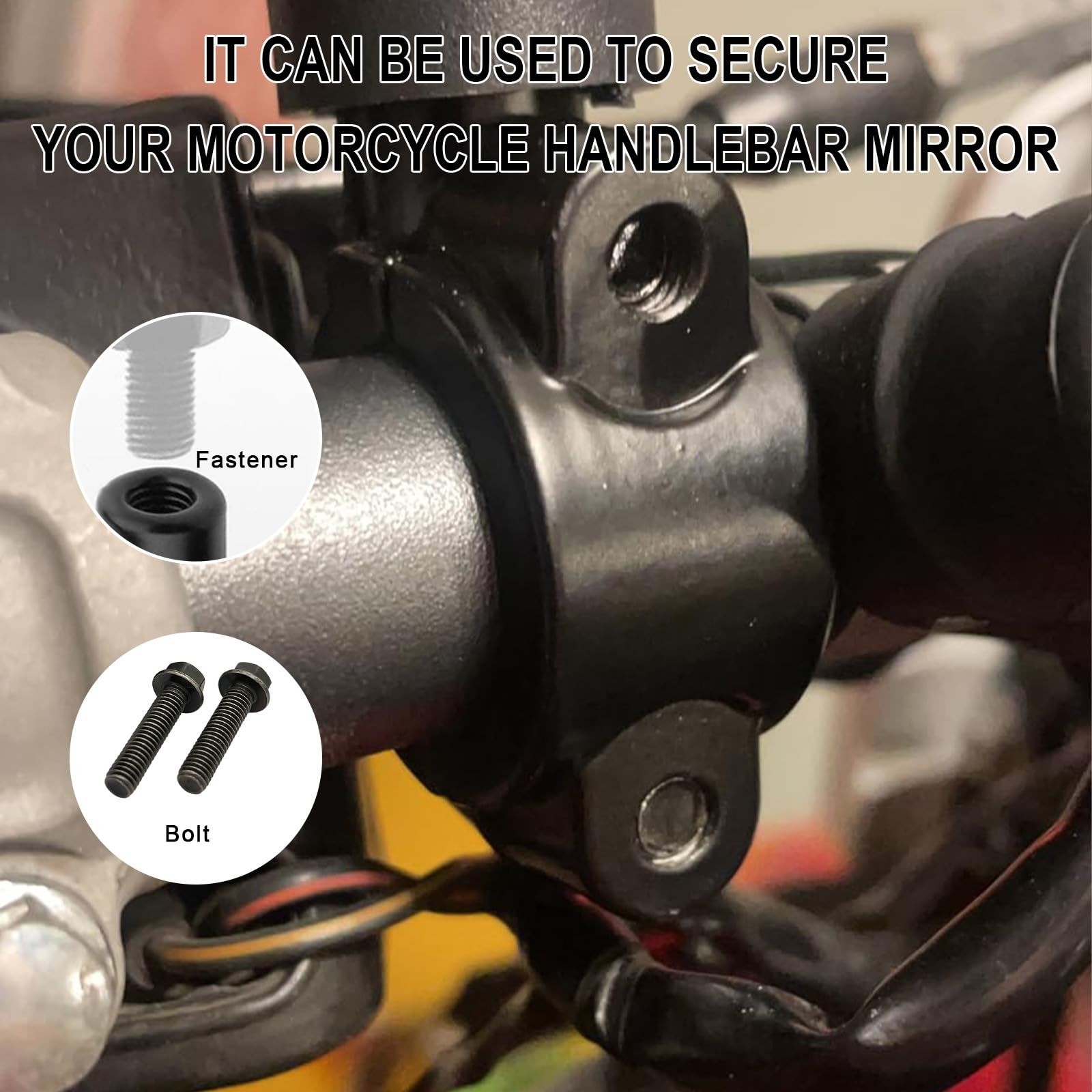 2PCS Aluminum Handlebar Mirror Mount Clamp for Motorcycle & Scooter