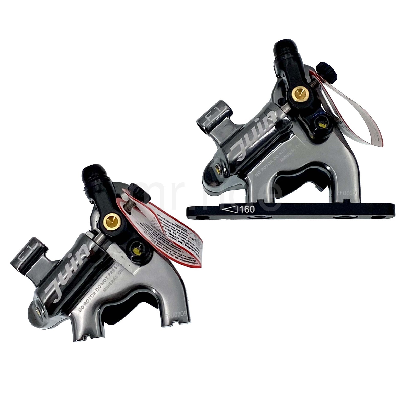 Juin Tech F1 Cyclocross CX Cycling Bike Disc Brake Calipers w/Flat Mount Gray