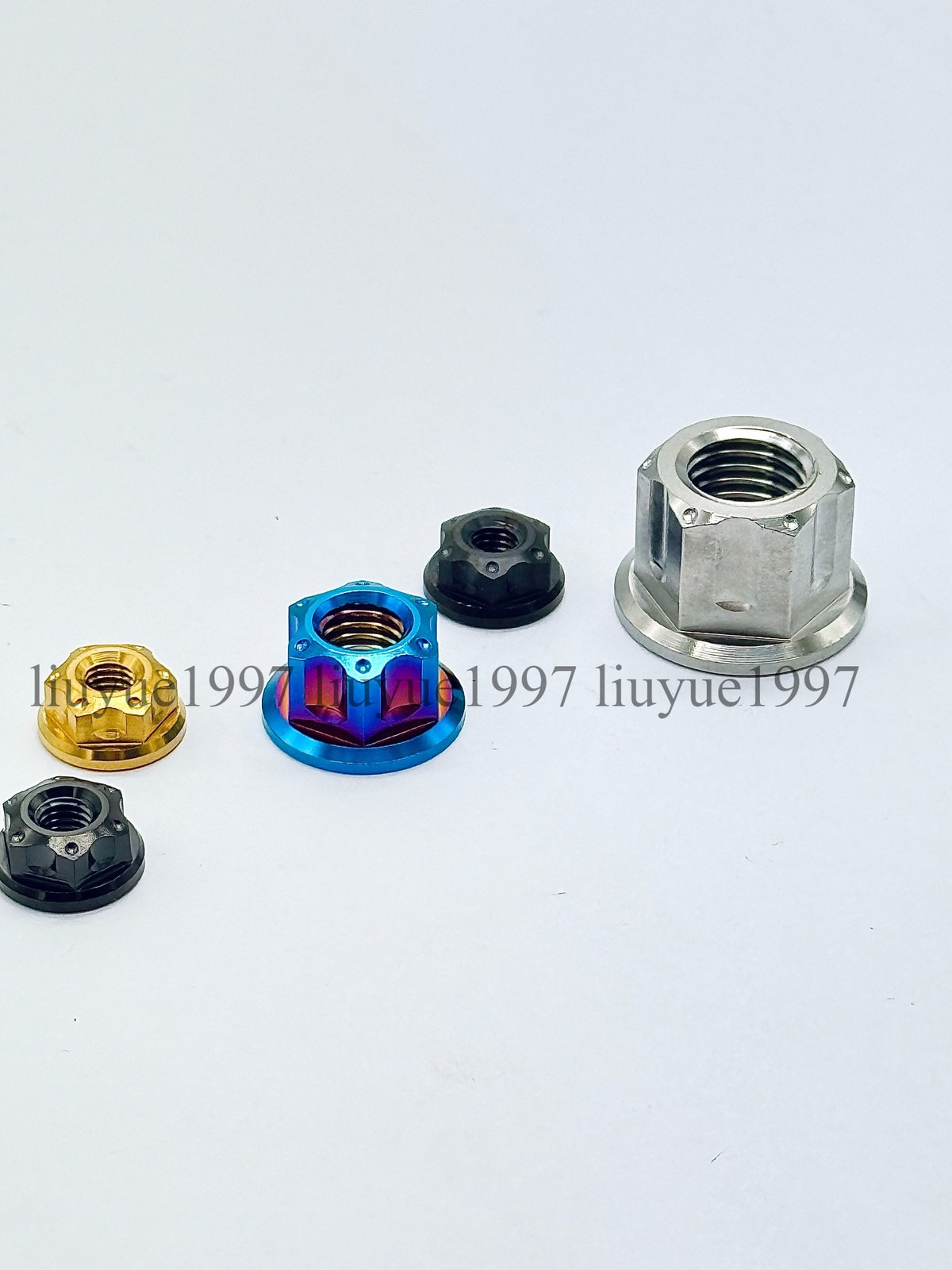 Titanium Nut M6 M8 M10 M12 M14 M16 M20 Ti Flange Nuts for Motorcycle Rear Axle