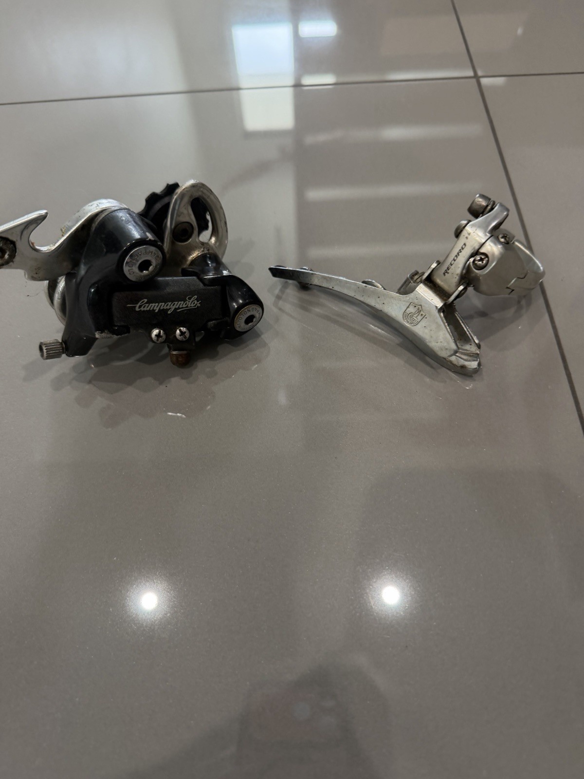 Vintage CAMPAGNOLO Super Record ROAD Derailleur Front And Rear