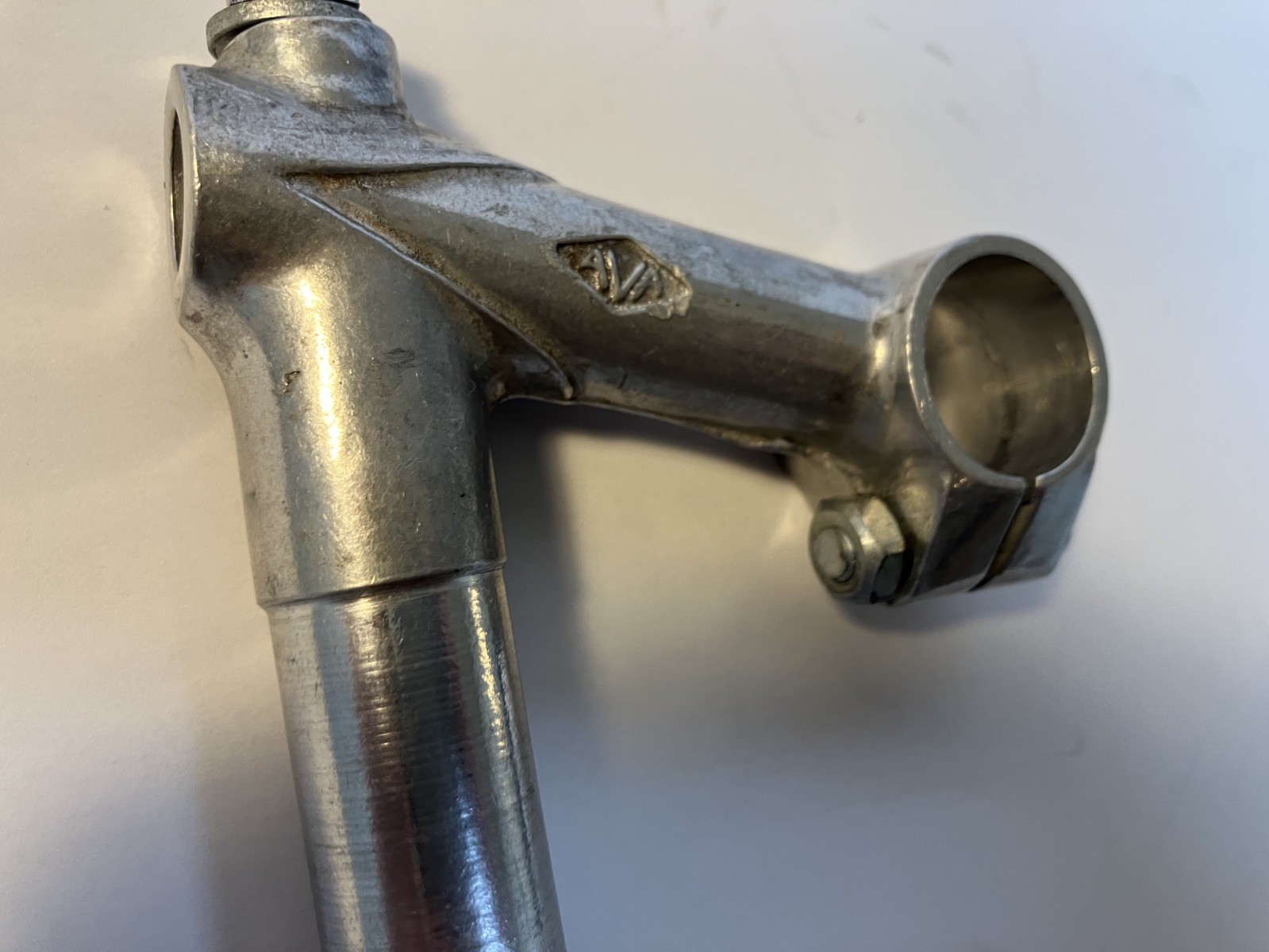 Vintage French Ava Quill Stem 75mm Reach, 25mm Clamp 22mm Shaft