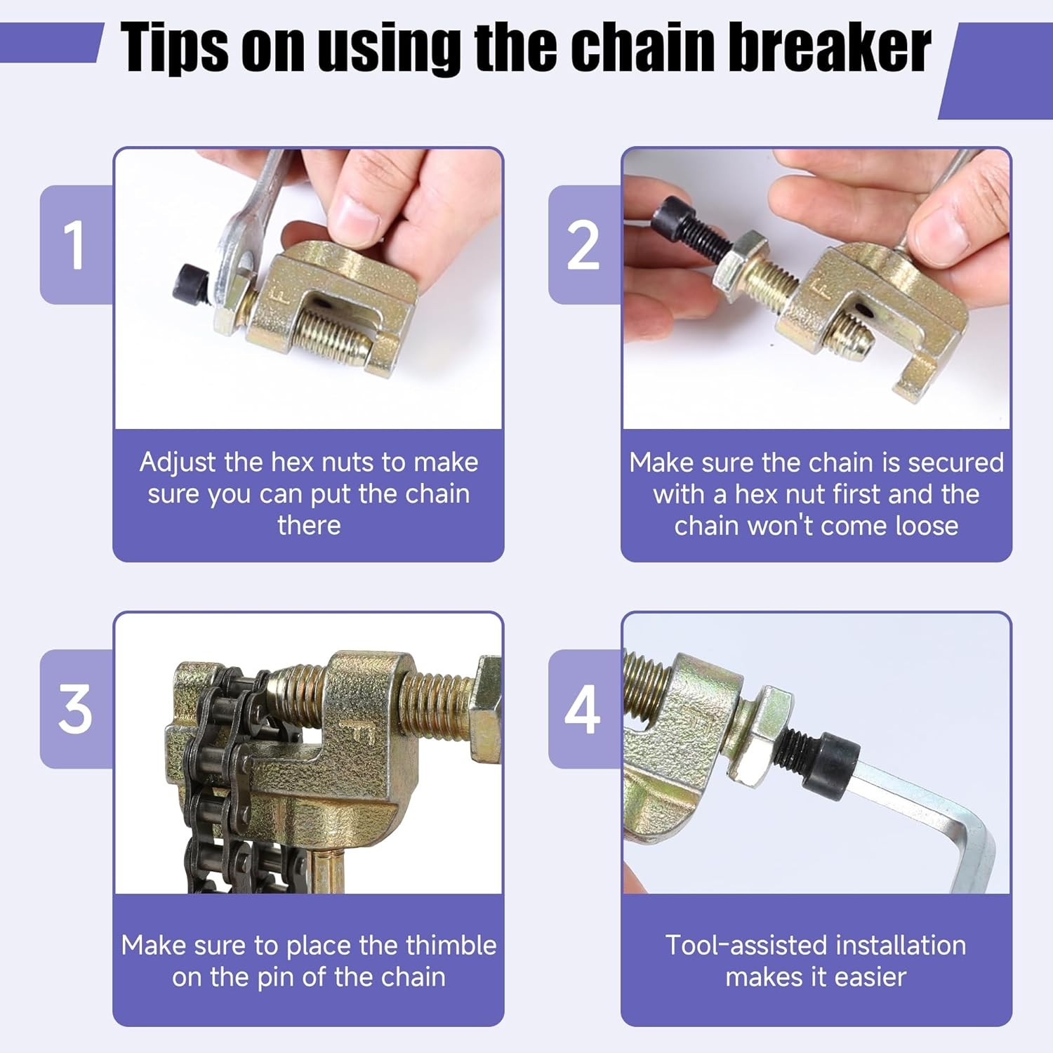 Mini Bike Chain 35 Links Alloy Steel Red Tensioner Compatible with Coleman