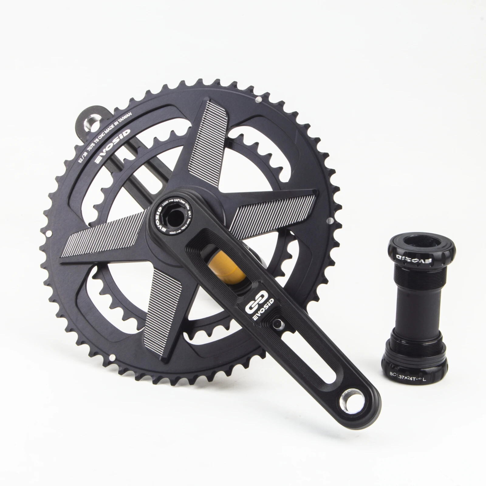 165mm Folding Road Bike Crank 52-36T 12 Speed 2X Chainring with Bracket Crankset