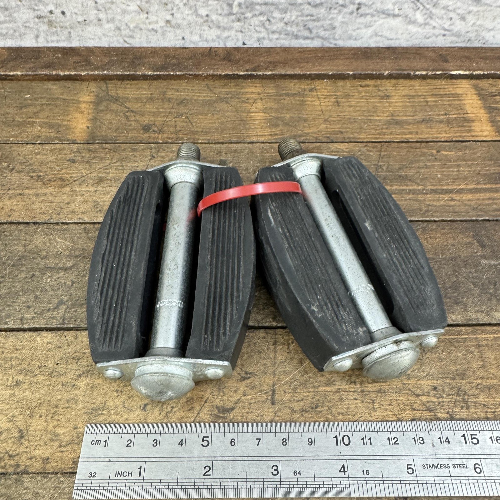 Vintage Columbia Block Pedals 1/2 In Black Cruiser Balloon Tire Bike Pair