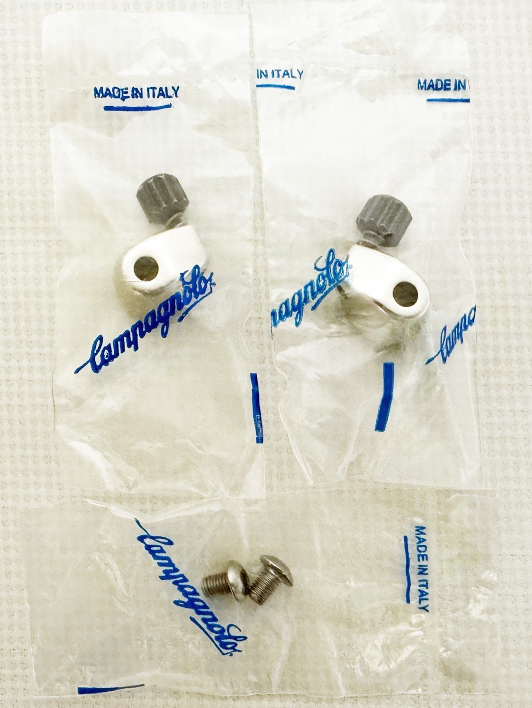 Vintage Campagnolo Down-Tube Adjustable Cable Housing Stops, Curved – NOS