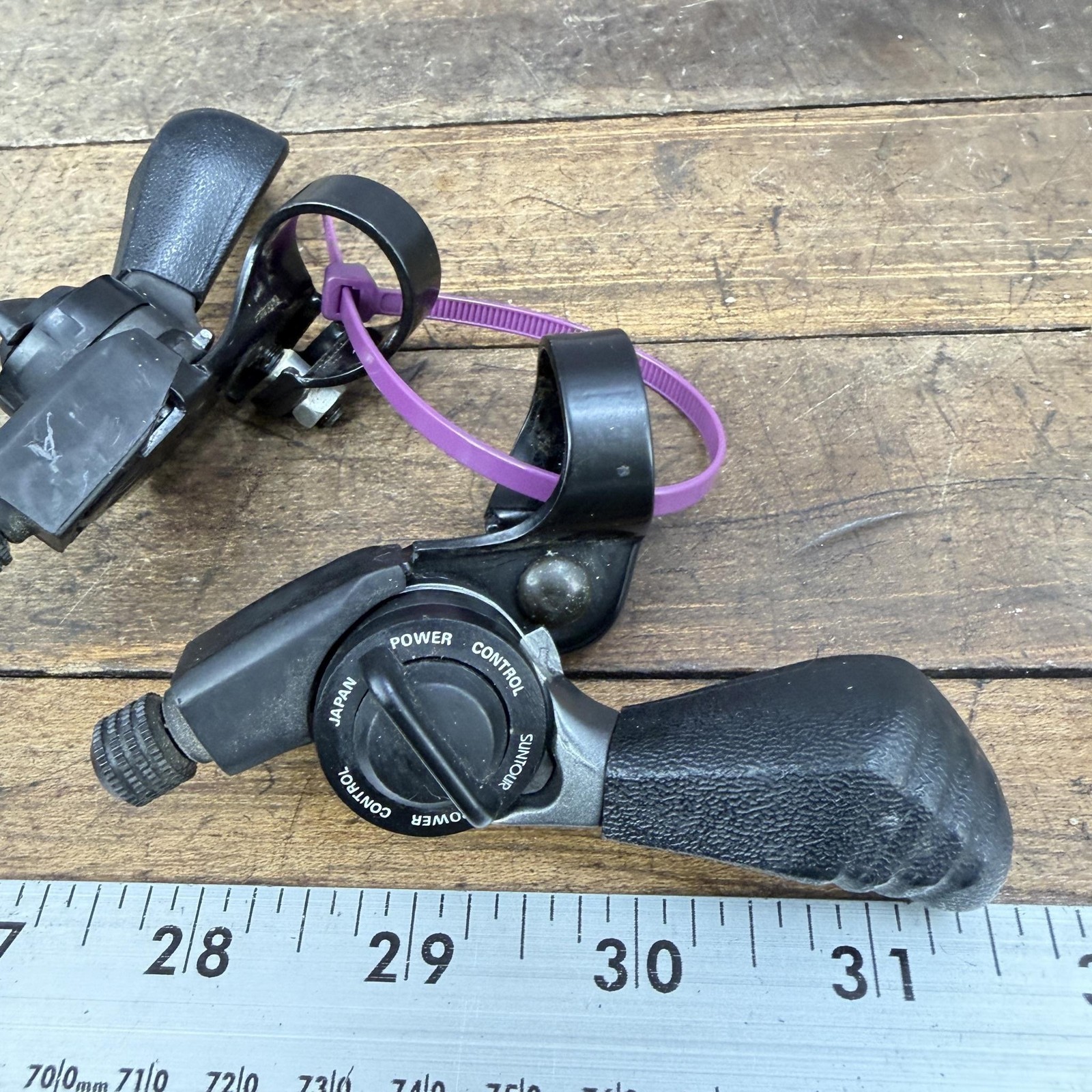 Vintage SunTour XC AccuShift Thumb Shifter Black 6 Speed Set MTB 6s Japan
