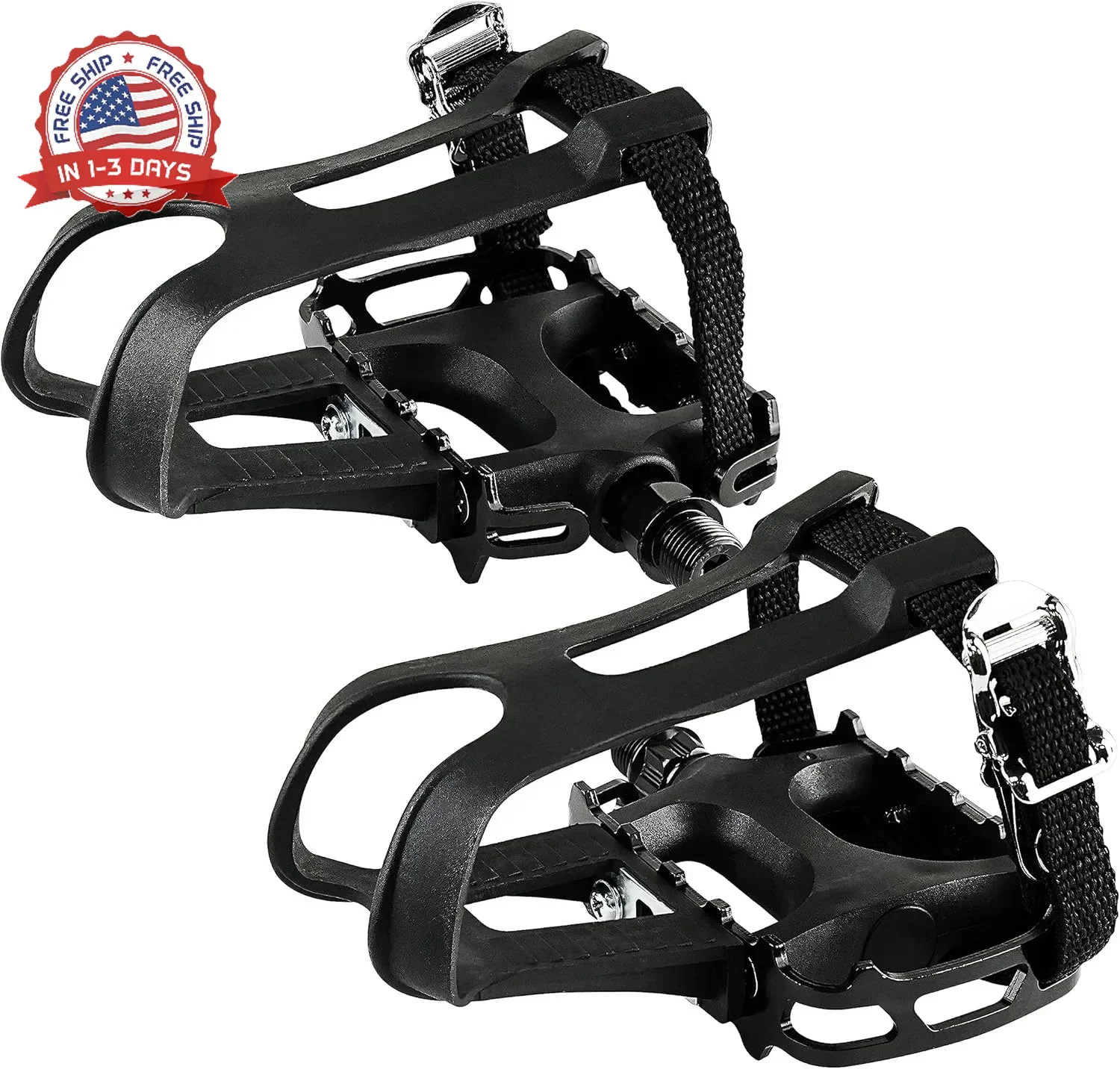BV Bike Pedal – Universal Fit Bicycle Pedals 9/16″ Compatible, Non-Slip & Durabl
