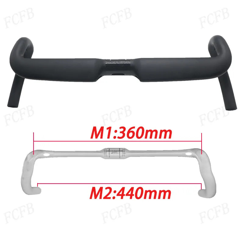 Carbon Fibre Gravel Road Bike Handlebar 31.8mm Clamp 360-440mm Drop Bar