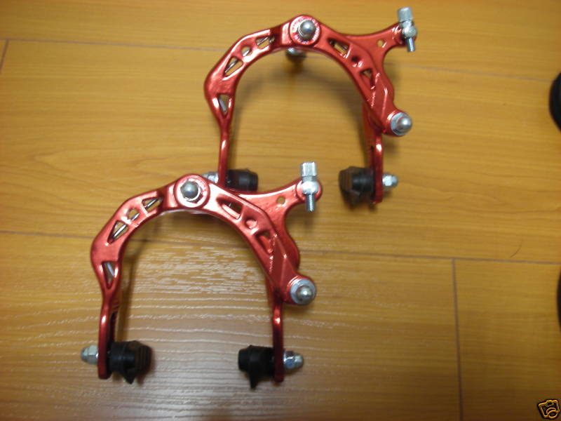 BICYCLE BIKE ALUMINUM SIDE PULL BRAKE CALIPER MTB BMX 2000A RED
