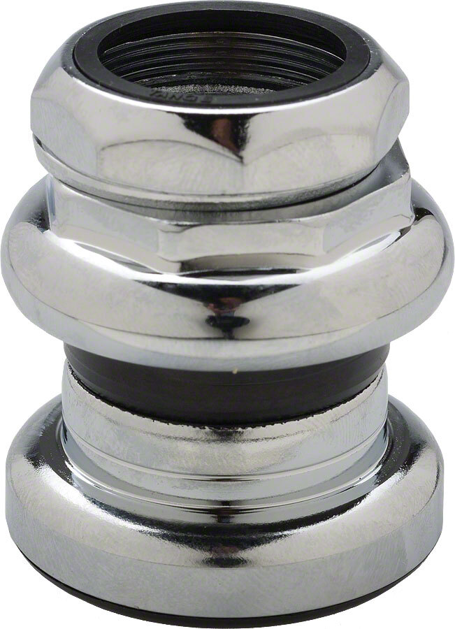 Tange-Seiki Passage New 1″ Threaded Headset: 26.4mm Crown Race Chrome