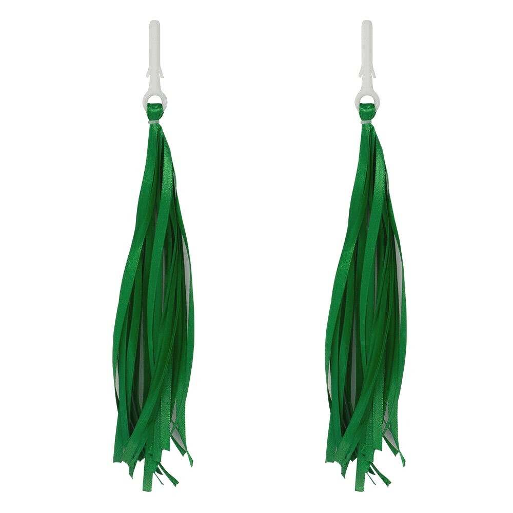 GREEN Bicycle Handlebar SATIN RIBBON STREAMERS Beach Cruiser Bikes