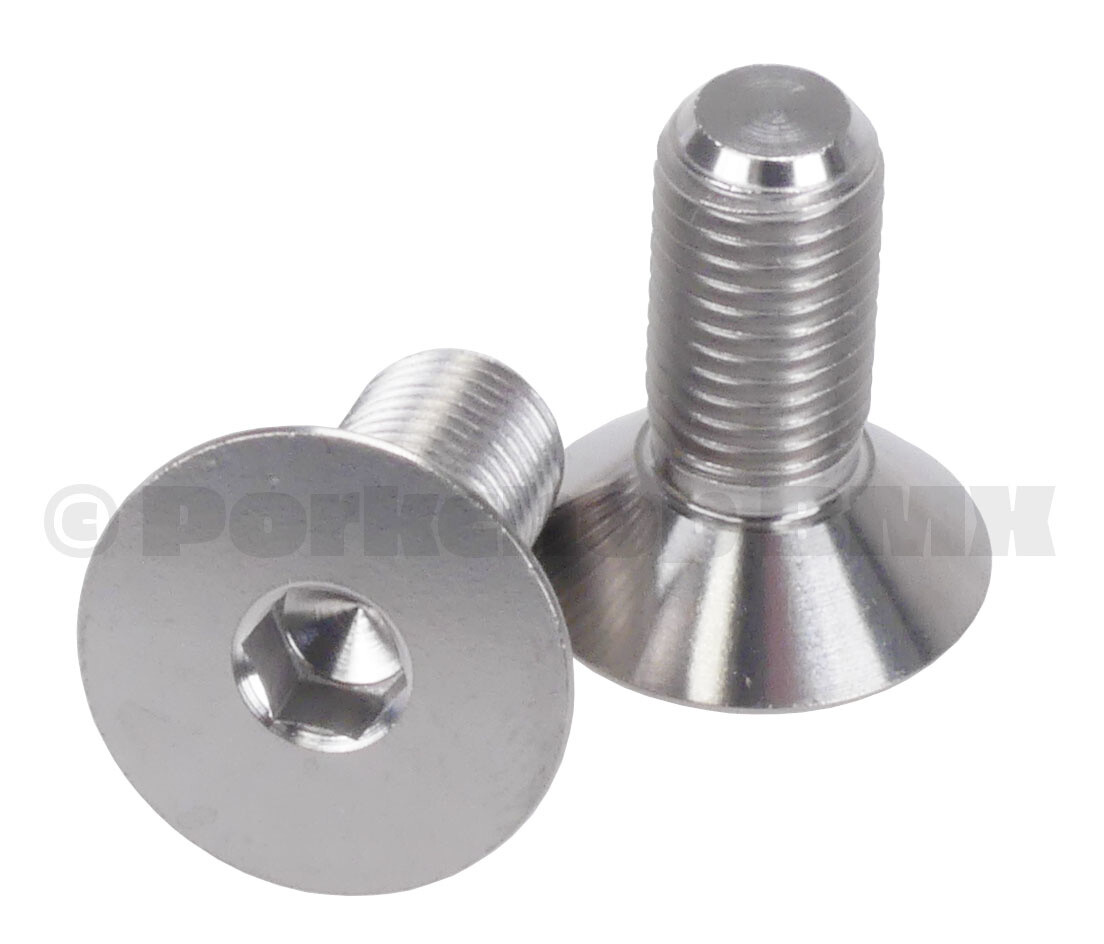 M8 x 1.0 x 20mm bicycle BMX crank spindle bolts fits Redline (PAIR) – TITANIUM