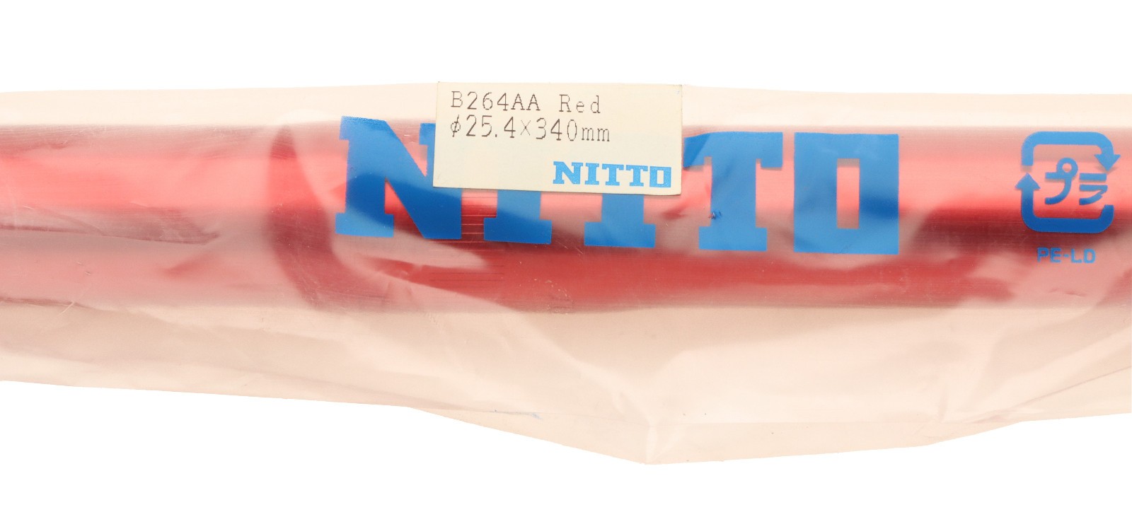 Nitto EAI B264AA Mini Bullhorn Handlebar Red 25.4mm Clamp x 34cm Width NOS NEW