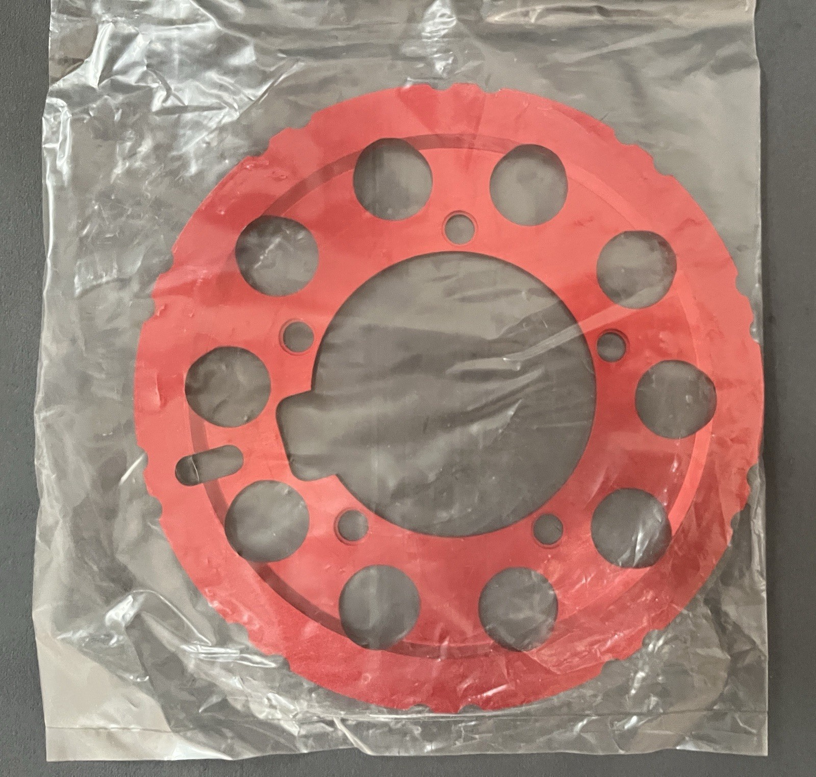 NOS Crystal Design Chain Ring Guard 46-48 Round 5-Bolt 110mm BCD Red Anodized