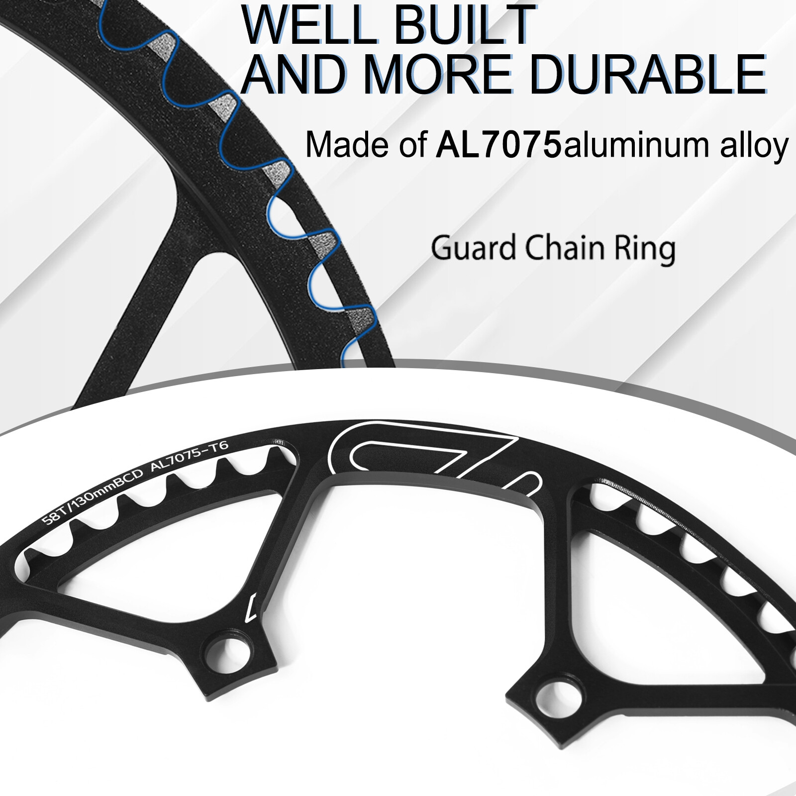 BUCKLOS Folding Bicycle Chainring 130BCD Chainwheel 45/47/53/56/58T For Shimano
