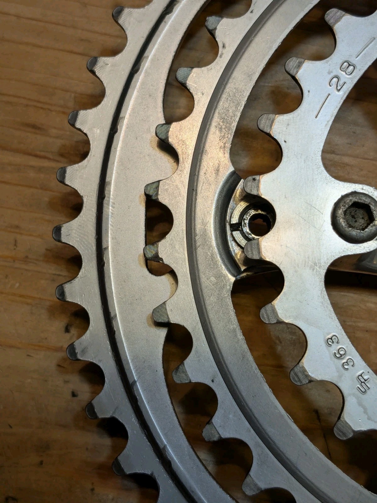 Vintage SR Sakae SA 48/38/28T Triple 175mm Square Taper Crankset