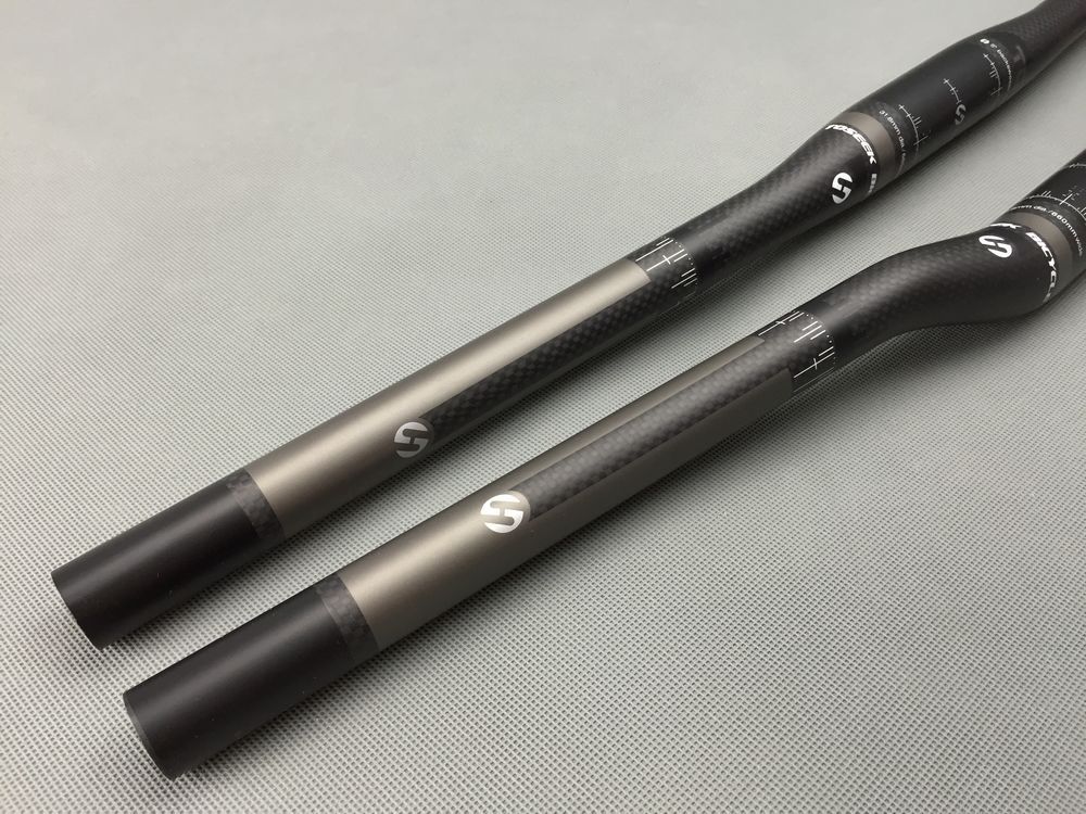 TOSEEK 3K Carbon Fiber Mountain Bike Flat Bar Riser Bar Handlebar 31.8*600-760mm