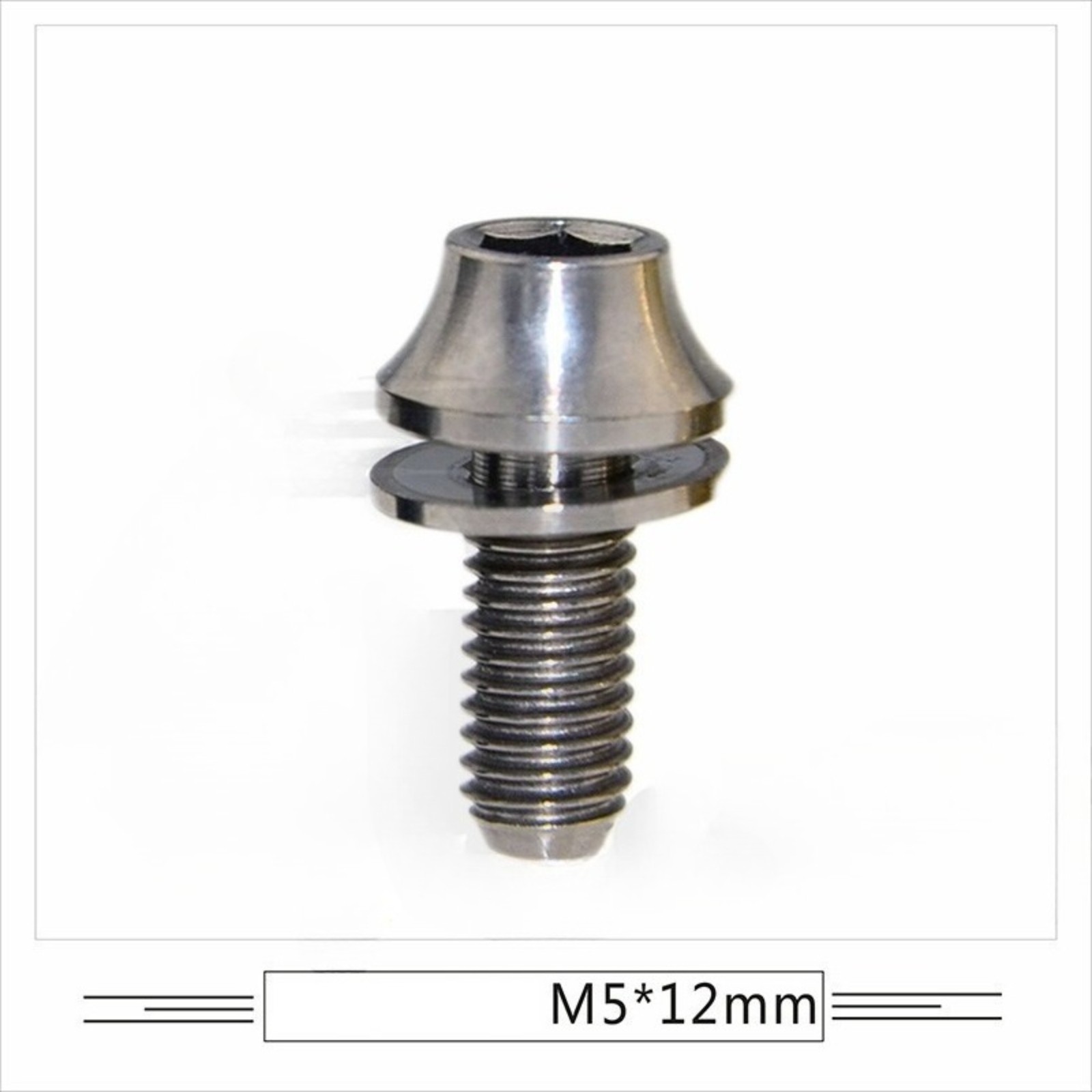 M5 Titanium Bolts with Washer MTB Road Bike Water Bottle Cage Mount Screws 12mm