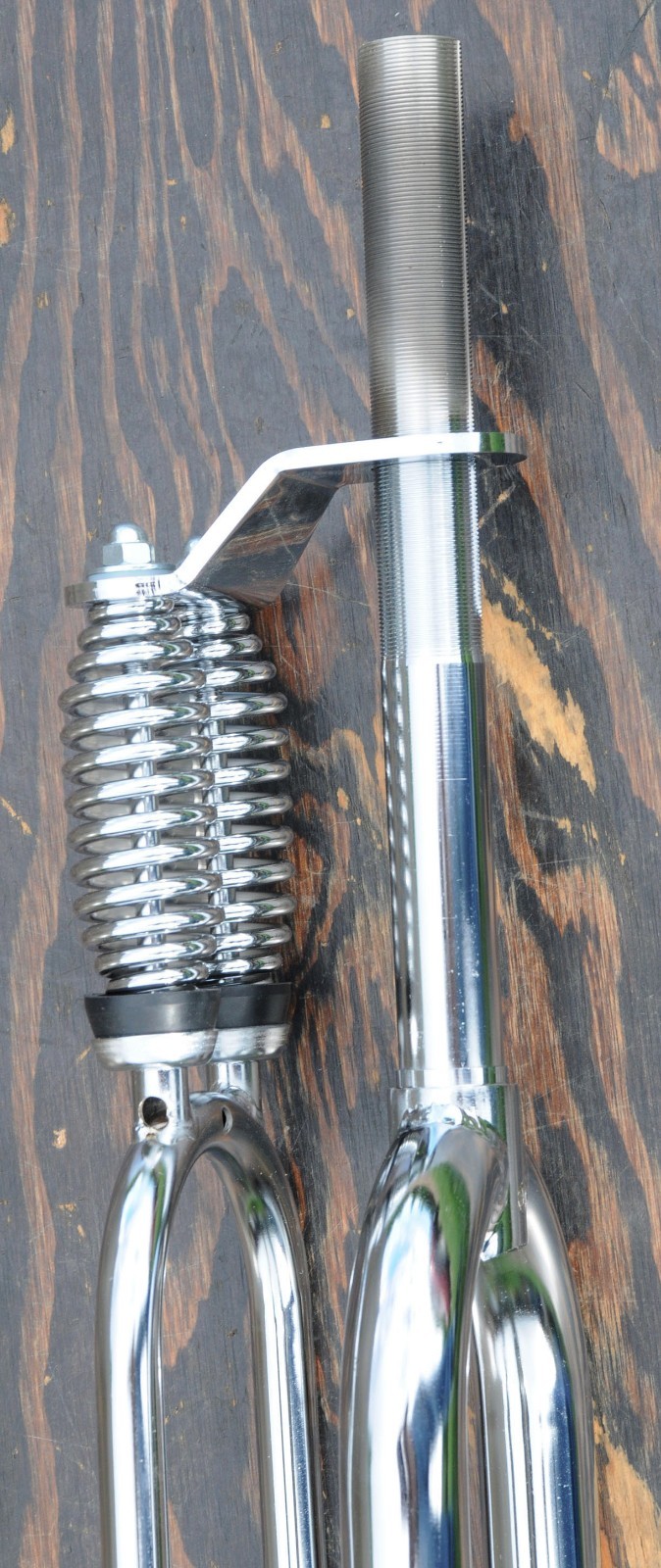 26″ Cruiser Bicycle Chrome DUAL SPRINGER FORK RatRod Chopper Vintage Monark Bike