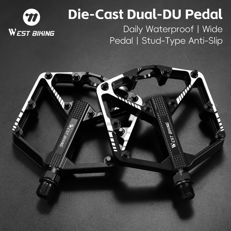WEST BIKING Widened Cycling Pedals Ultralight DU Sealed Bearing Bicycle Pedals