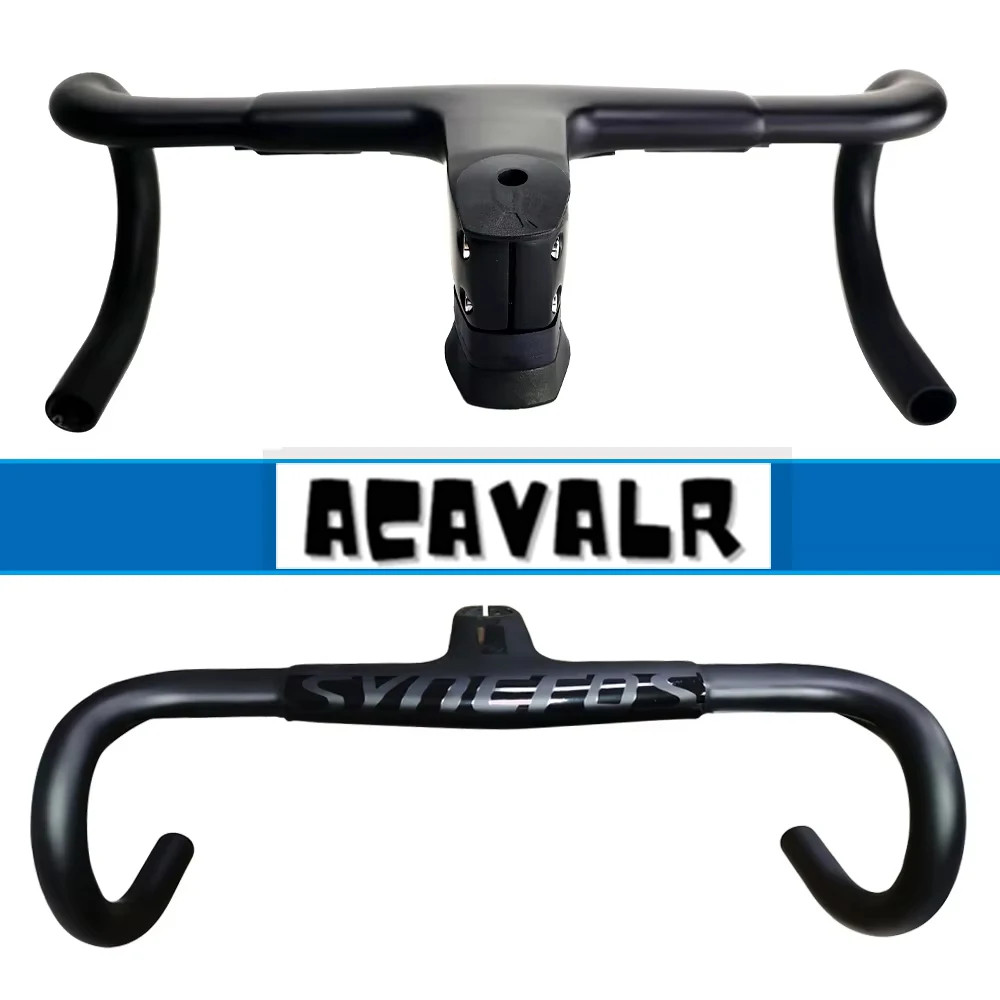 Road Bicycle Carbon Aero Integrated Bike Handlebars 31.8mm 390-430mm Drop Bar