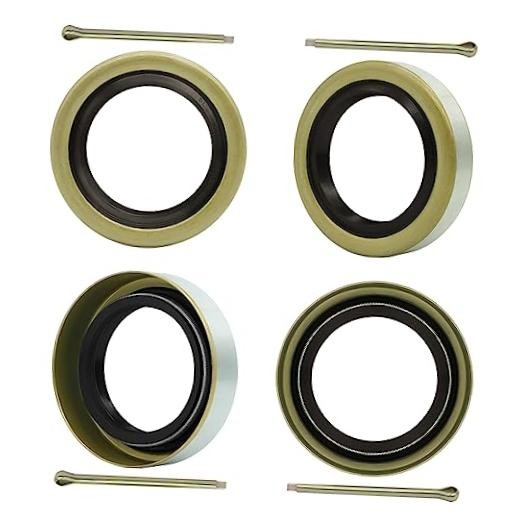 4pcs Trailer Axle Hub Wheel Grease Seals ID 2.25″ x OD 3.371″ Double Lip