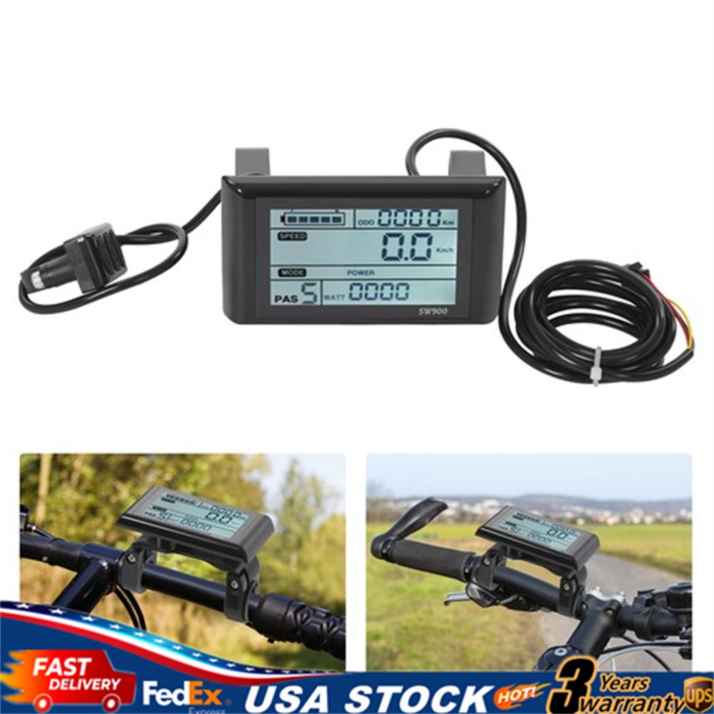Electric Bicycle Display Screen E-Bike Universal LCD Display Screen Rectangle