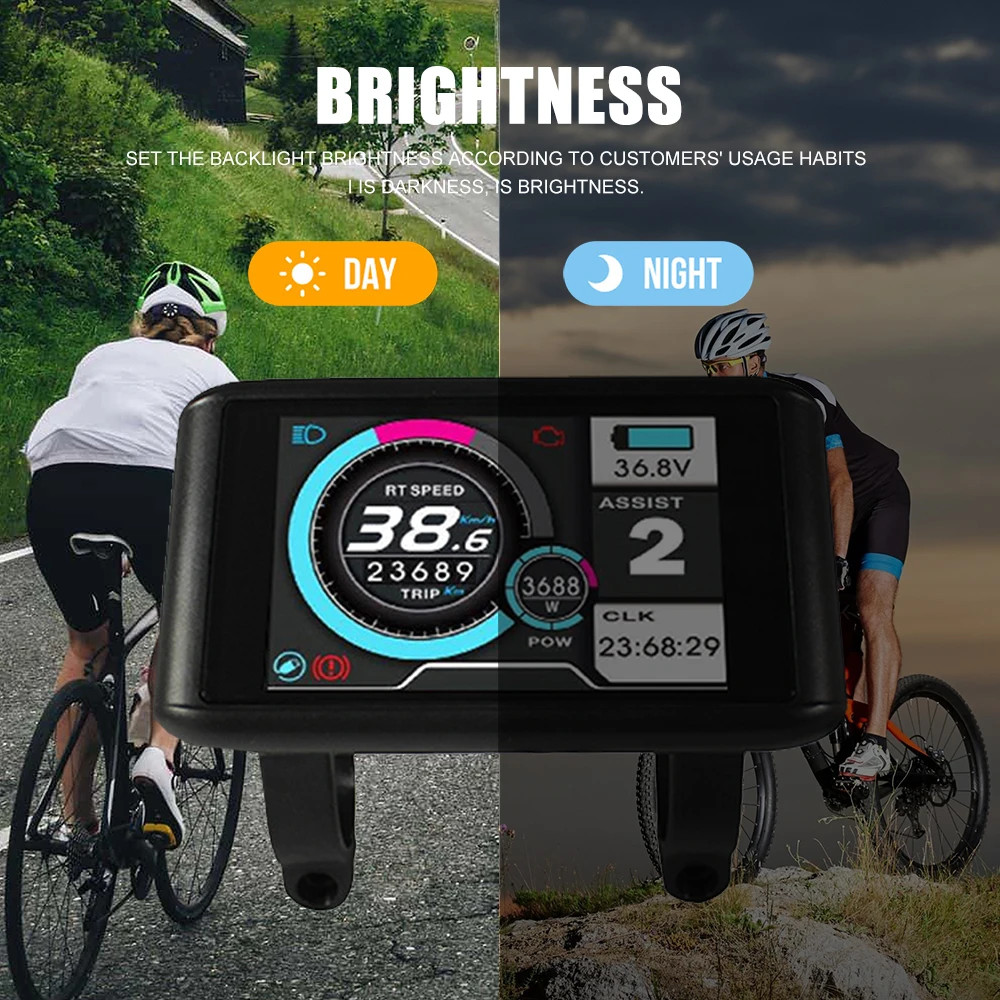 E-bike Display S866 S900 UKC1 LCD Display 24V-48V SM/Waterproof Connection Plug