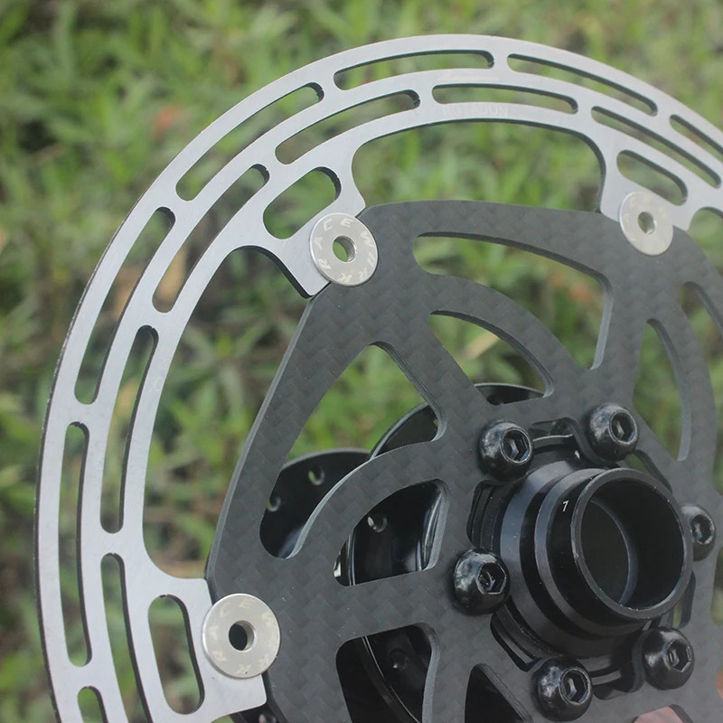 RACEWORK Carbon Fiber Bike Disc Brake Rotor MTB Road Bicycle Ultralight 6 Bolts