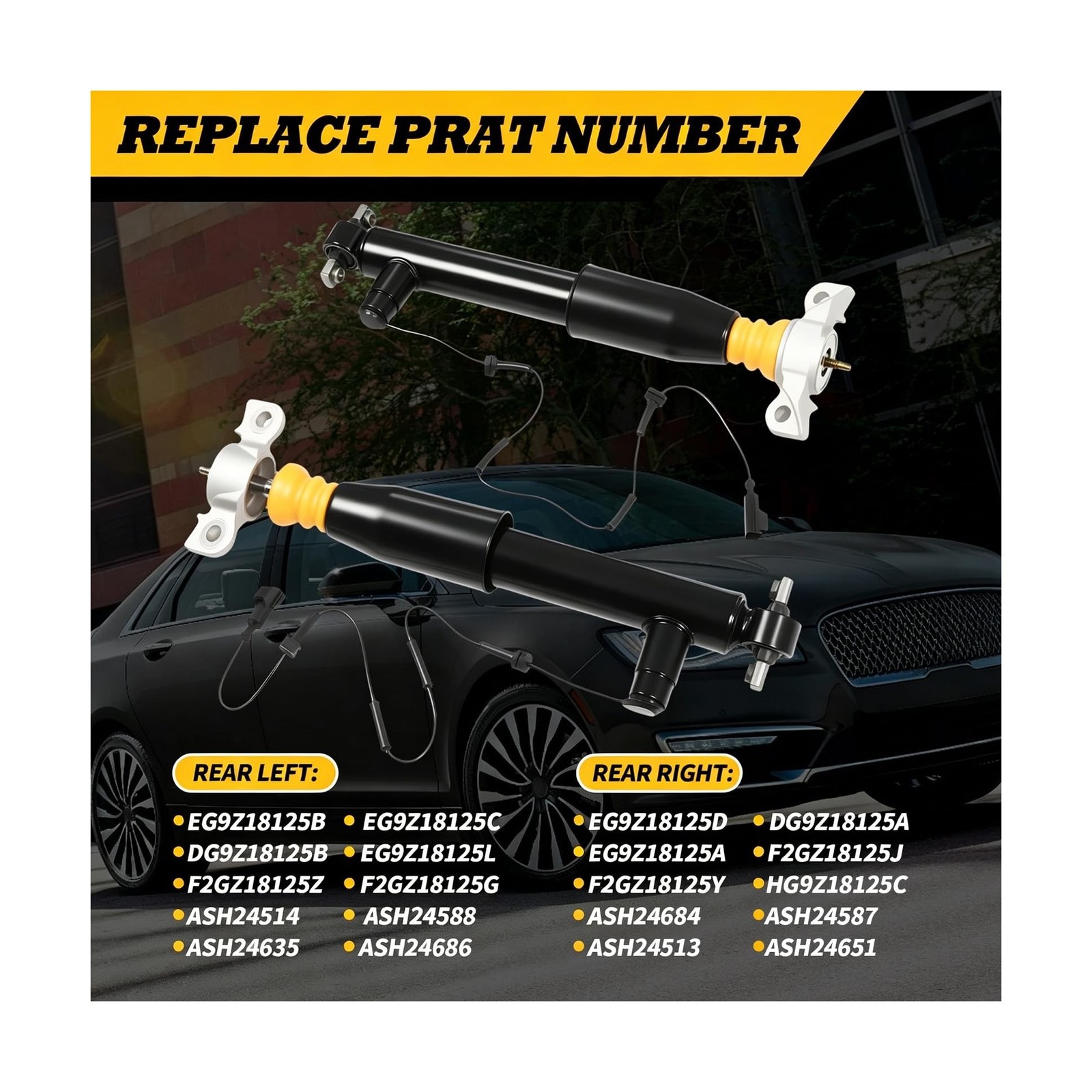 EG9Z18125B Pair Rear Shock Absorbers and Struts Assembly Compatible with MKZ …