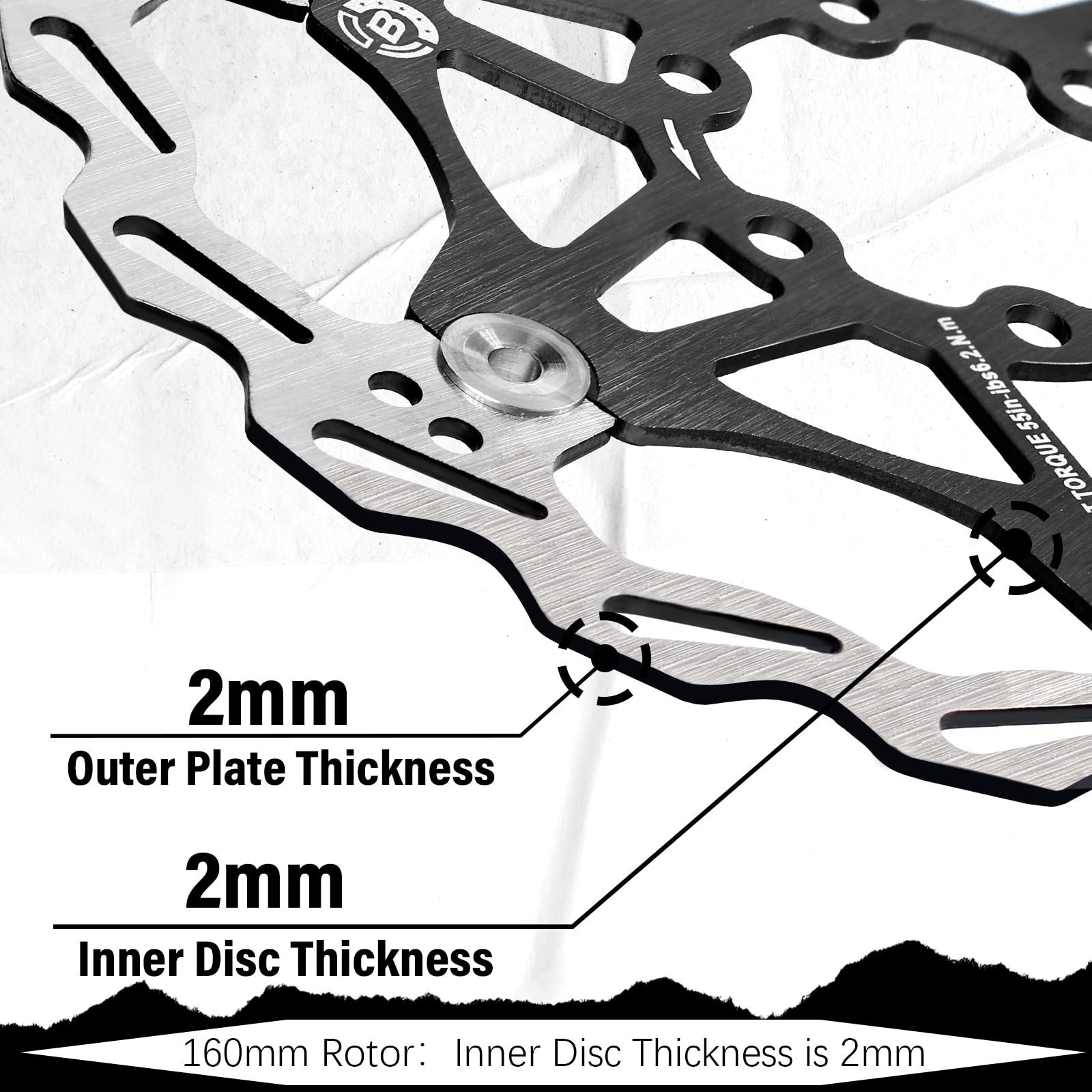 Ultra-Light Floating Disc Brake Rotor 160mm 180mm 203mm for MTB Road BMX – Stain