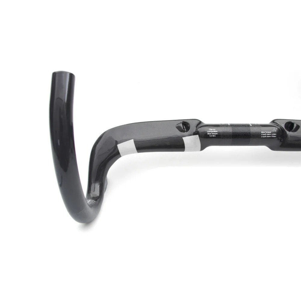 Road Bike Drop Bar Gloss Carbon Handlebar Suitable for 31.8*400/420/440mm