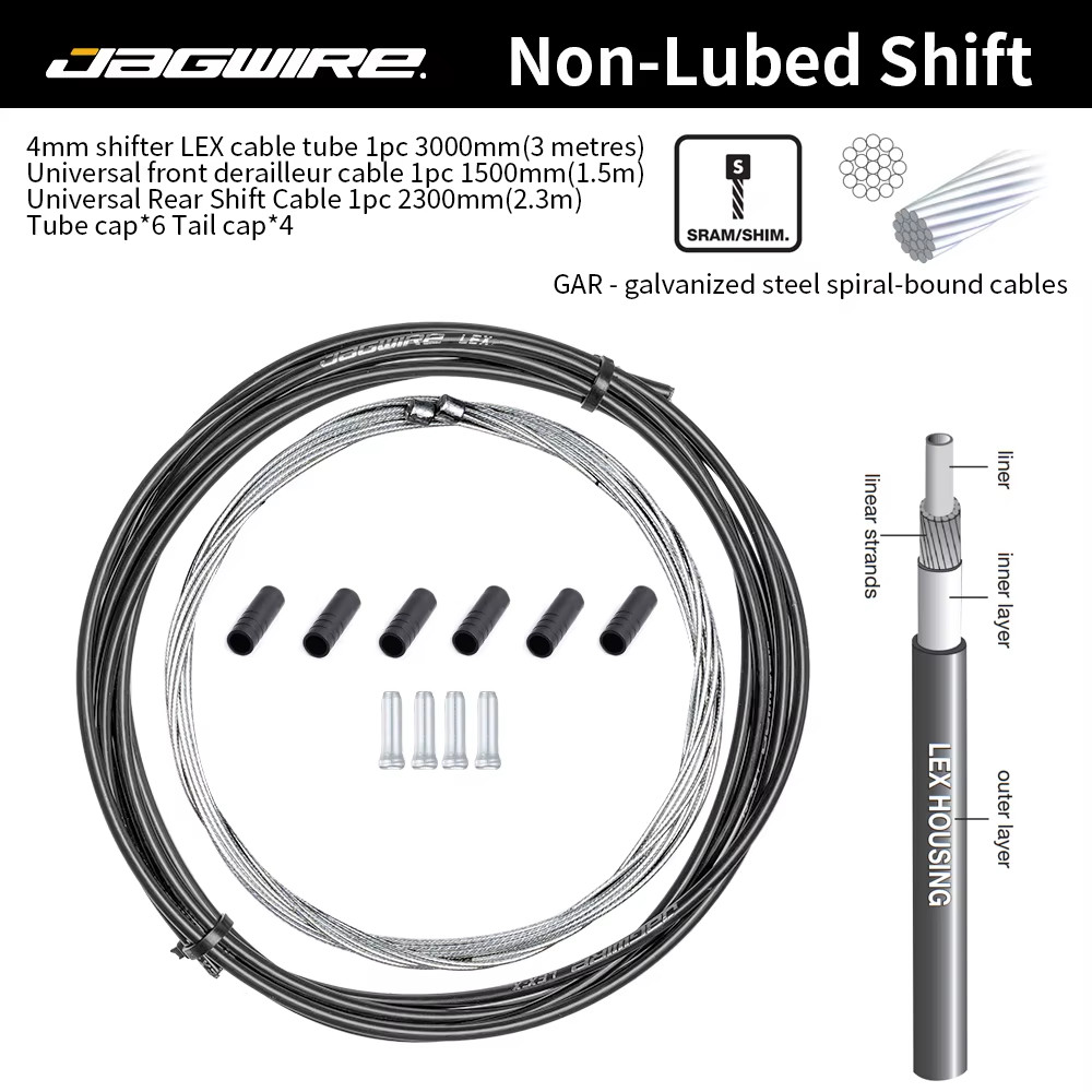 JAGWIRE 2-3Meters MTB Road Bike Bicycle Derailleur Weaving Housing Tube Shifting