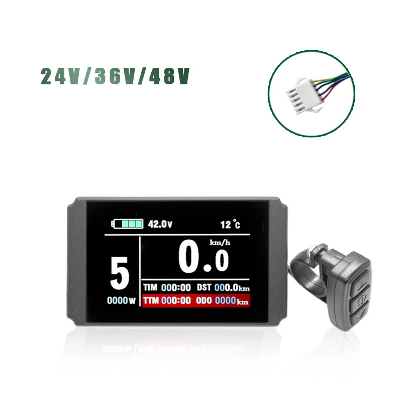 24V 36V 48V E-bike KT Controller LCD Display with USB Function Conversion Kit