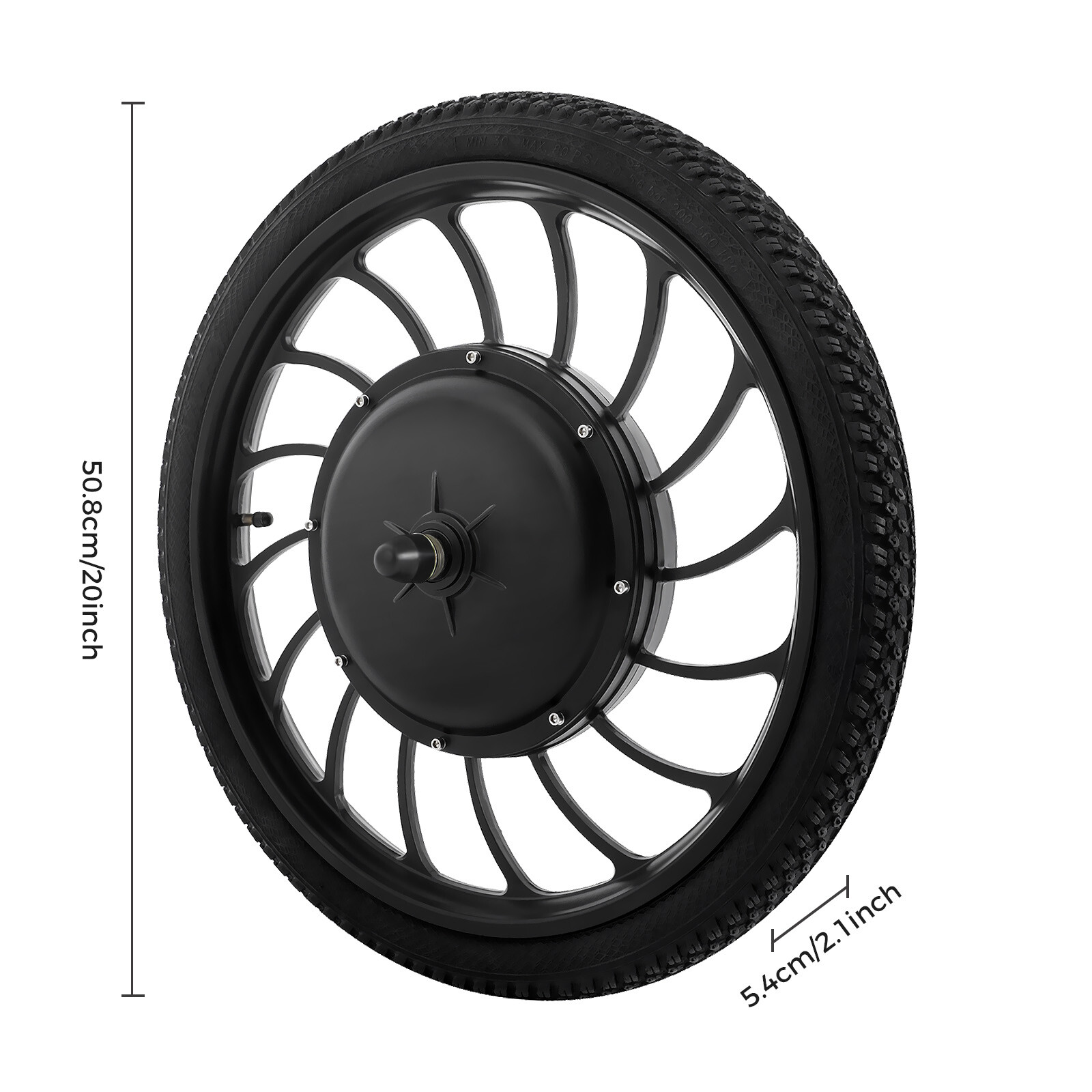 20 inch Hub Motor Ebike Front Wheel Electric Bicycle Motor Conversion Kit 48 V