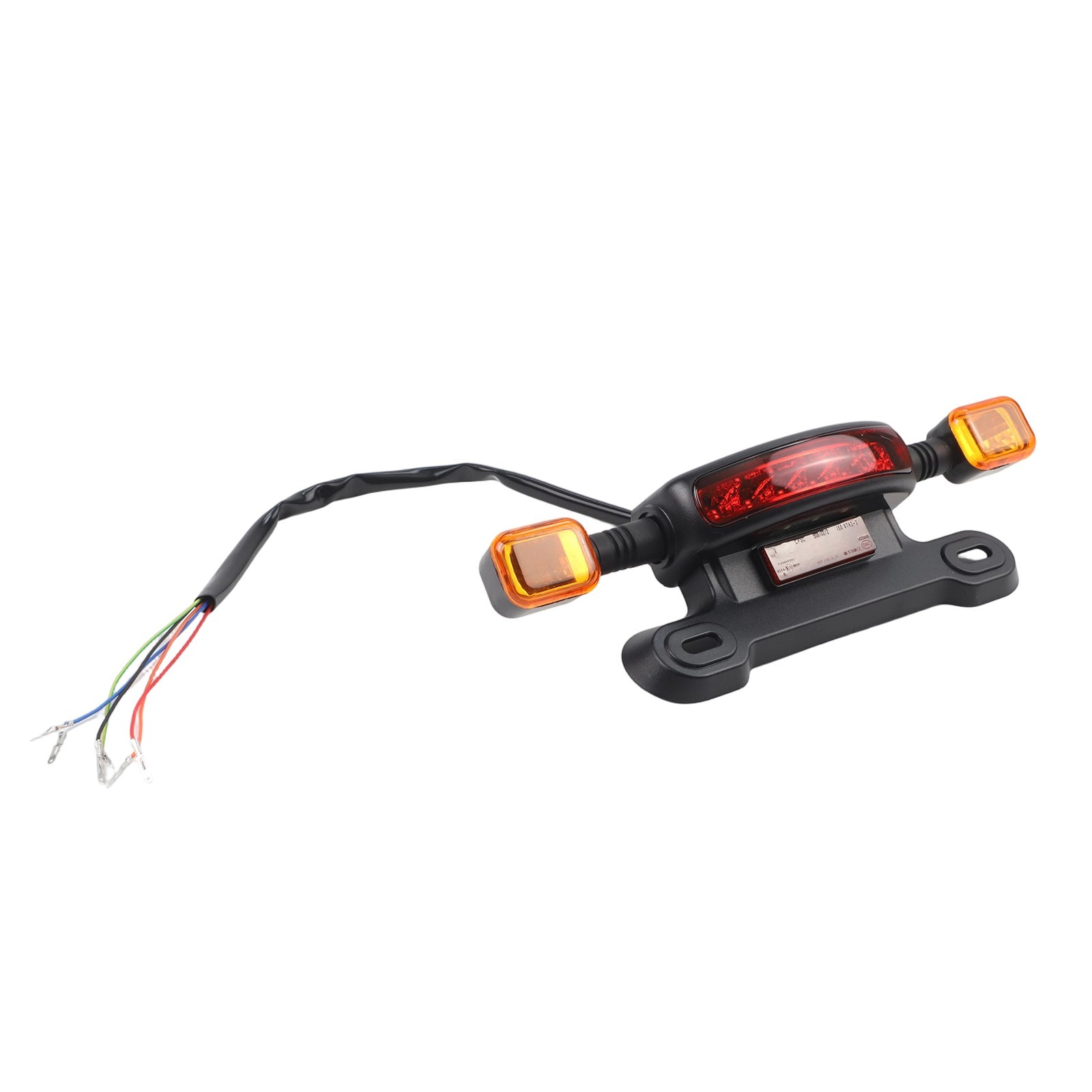 Electric Bicycle Taillight Assembly in Black and Yellow with 12V Support