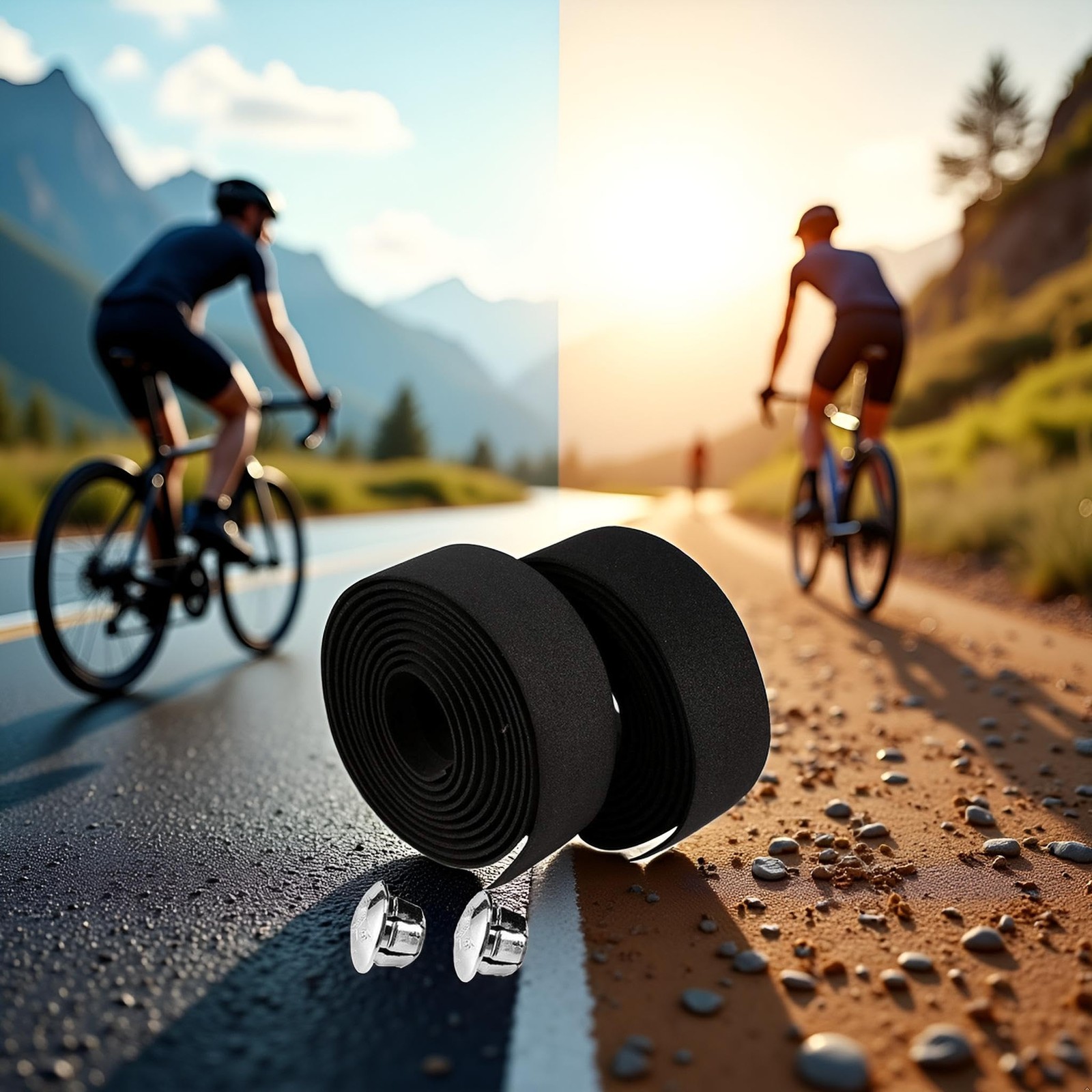 2 Rolls Bike Handlebar Tape Bicycle Cycling Handle Bar Wraps for Road Bikes MTB