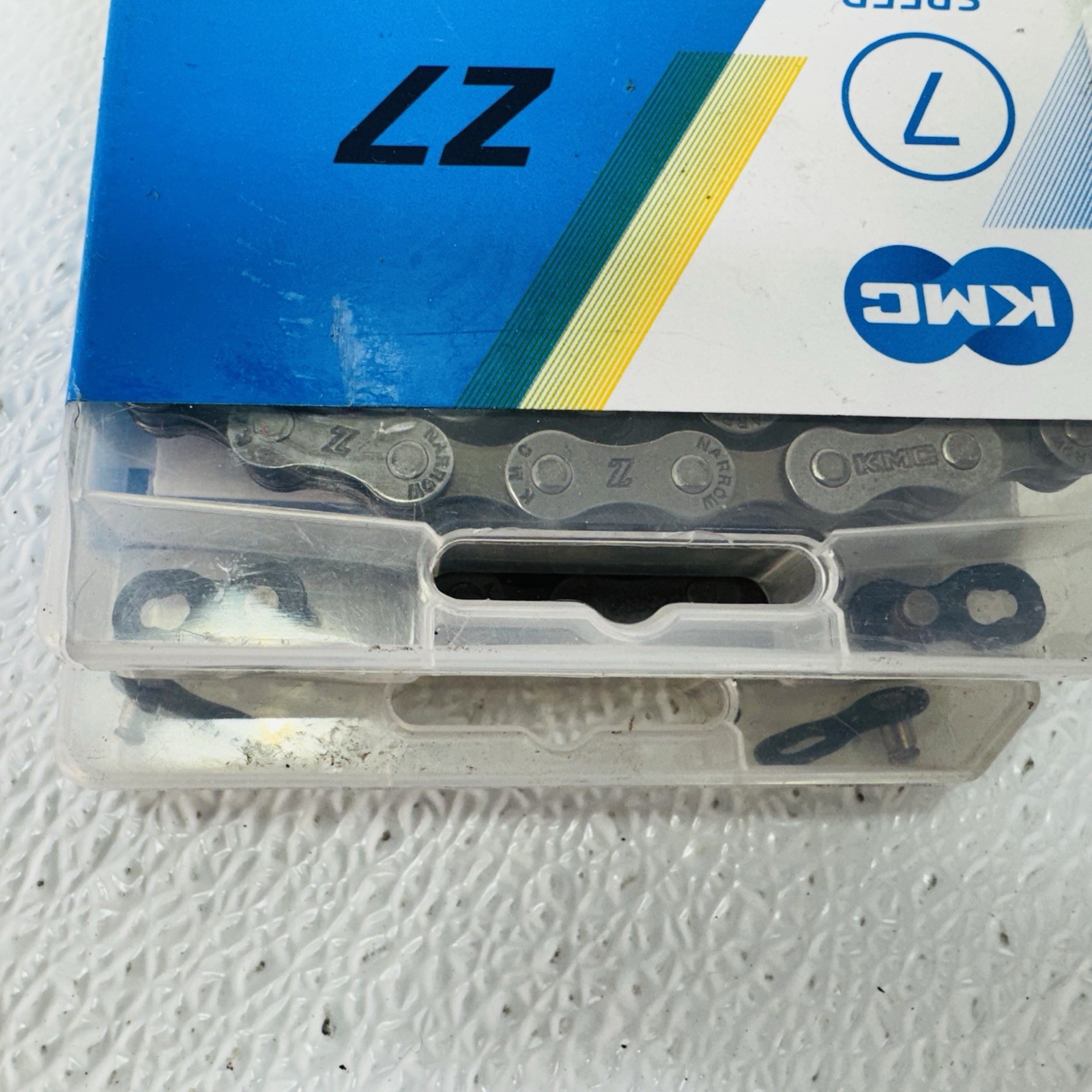 Lot of 3- KMC Z7 Bike Chains Quick Links – 114 L – 7 Speed. 1 Without Quick Link
