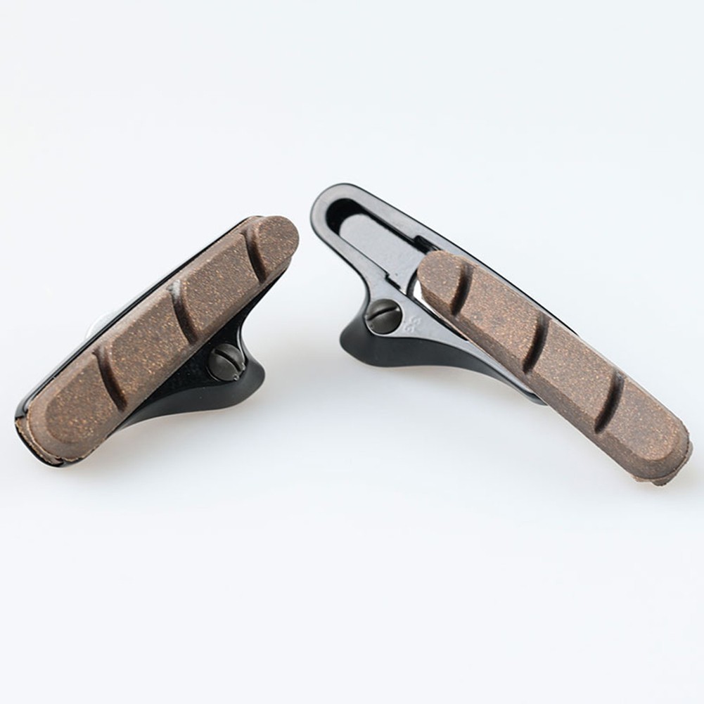 Brake Pads for Carbon Wheel Road Bikes 2pcs Cork and Plastic Composite Brown