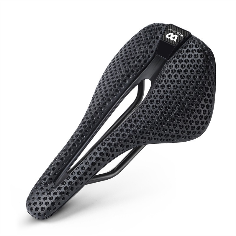 WEST BIKING 3D Printed Nylon Bicycle Saddle Cr-Mo Steel Bow Bike Seat Cushion