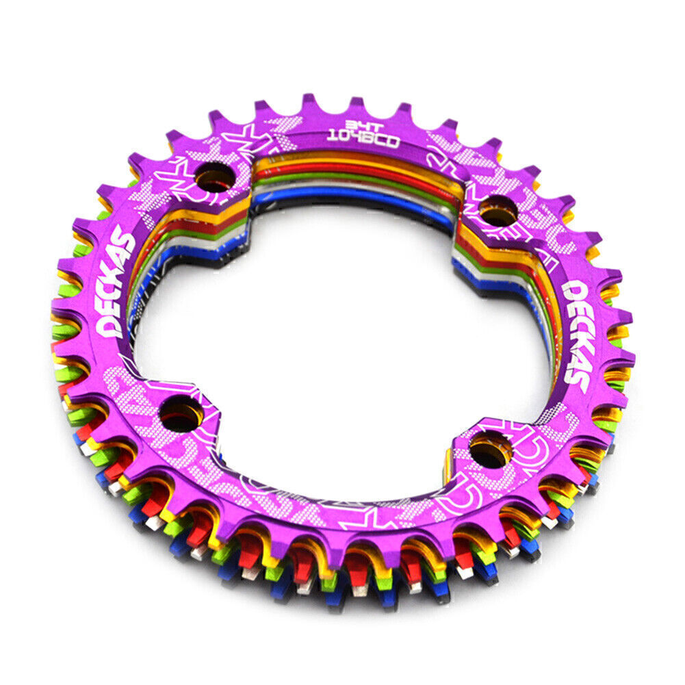 Narrow Wide Round Oval DECKAS Chainring Chain Ring BCD 104mm 32/34/36/38T Bike
