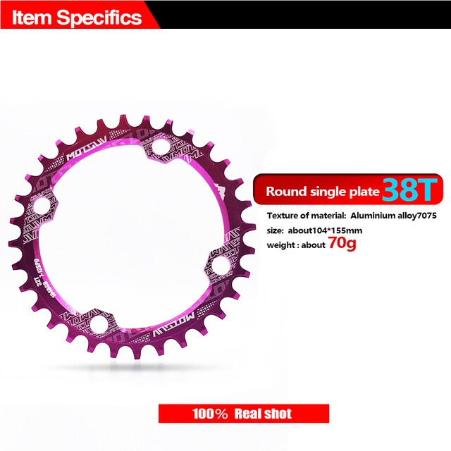MOTSUV 104BCD Round Narrow Wide Chainring MTB Bike 32T 34T 36T 38T Crankset