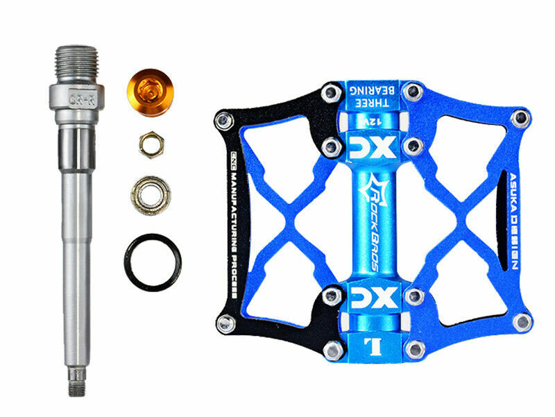 ROCKBROS Bike Platform Pedals Bicycle Flat Pedals Aluminum Alloy Anti-slip 9/16”
